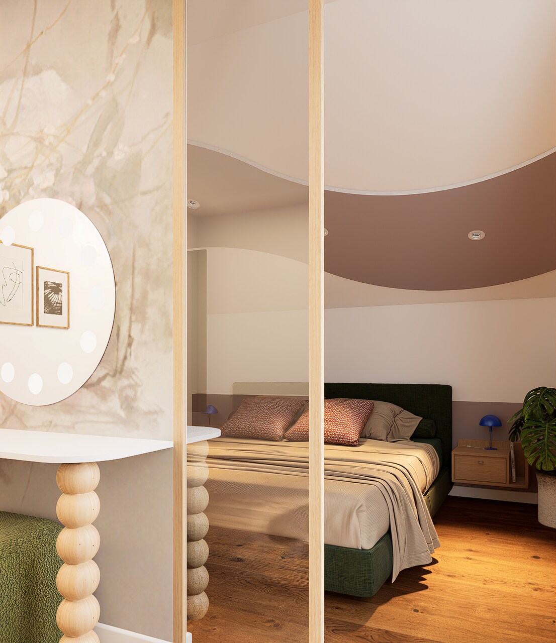 2. Łóźko_Projekt_sypialni_okonadesign.pl