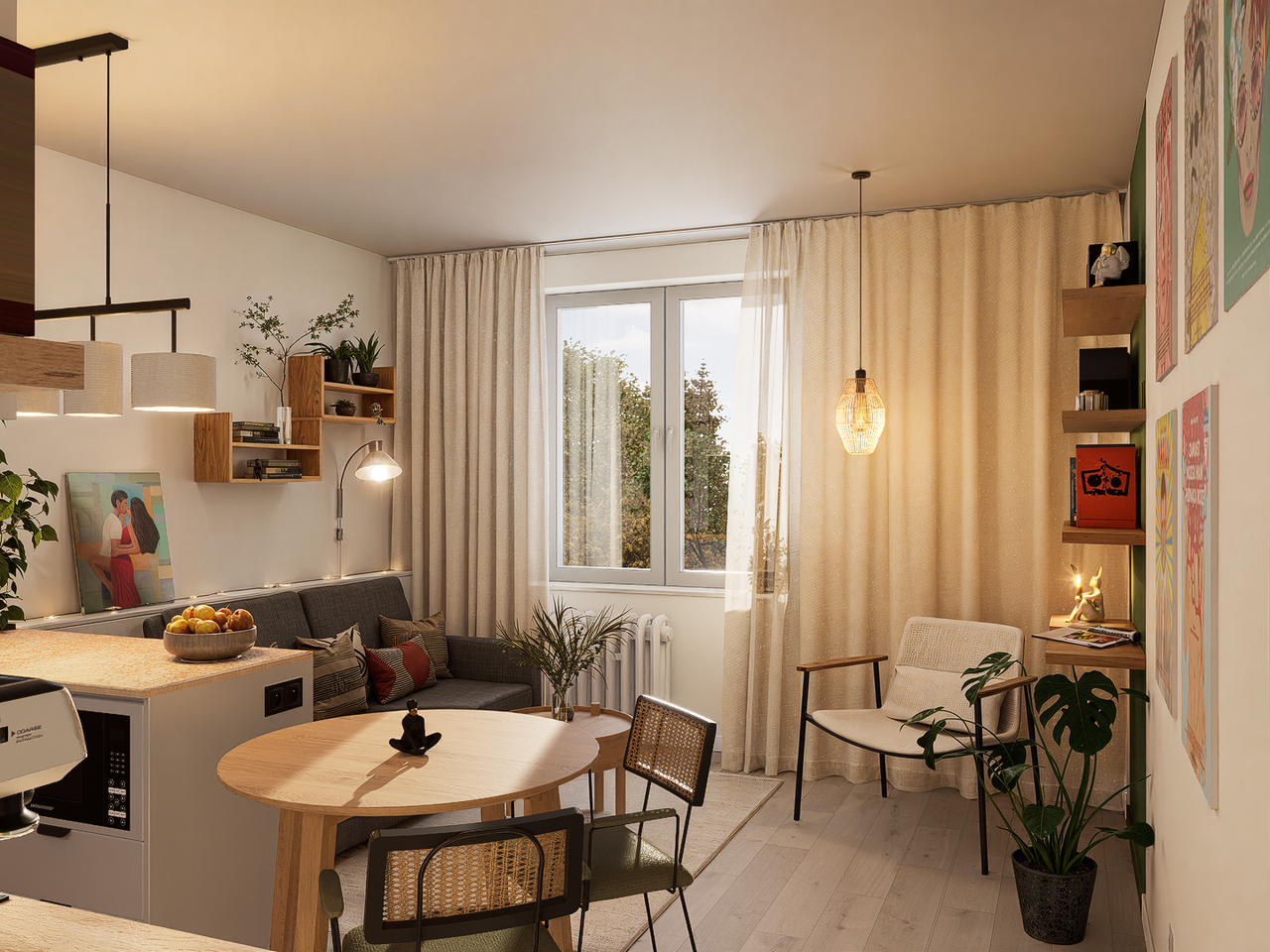 Salon_wejście_Metamorfoza_mieszkania_okonadesign.pl